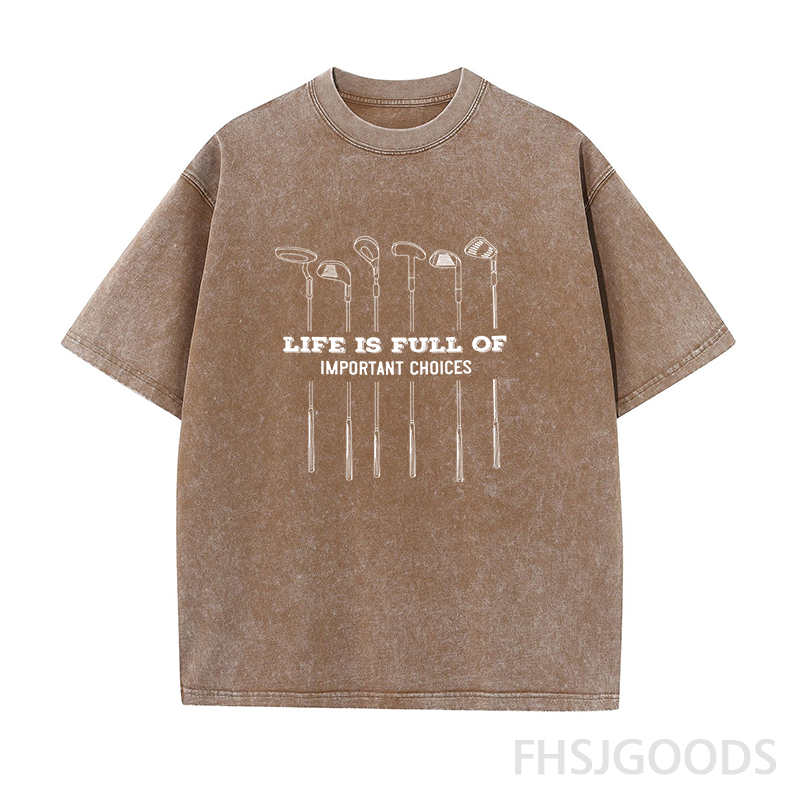 Life is Full Of Important Choices Golf Unisex Distressed T-Shirt