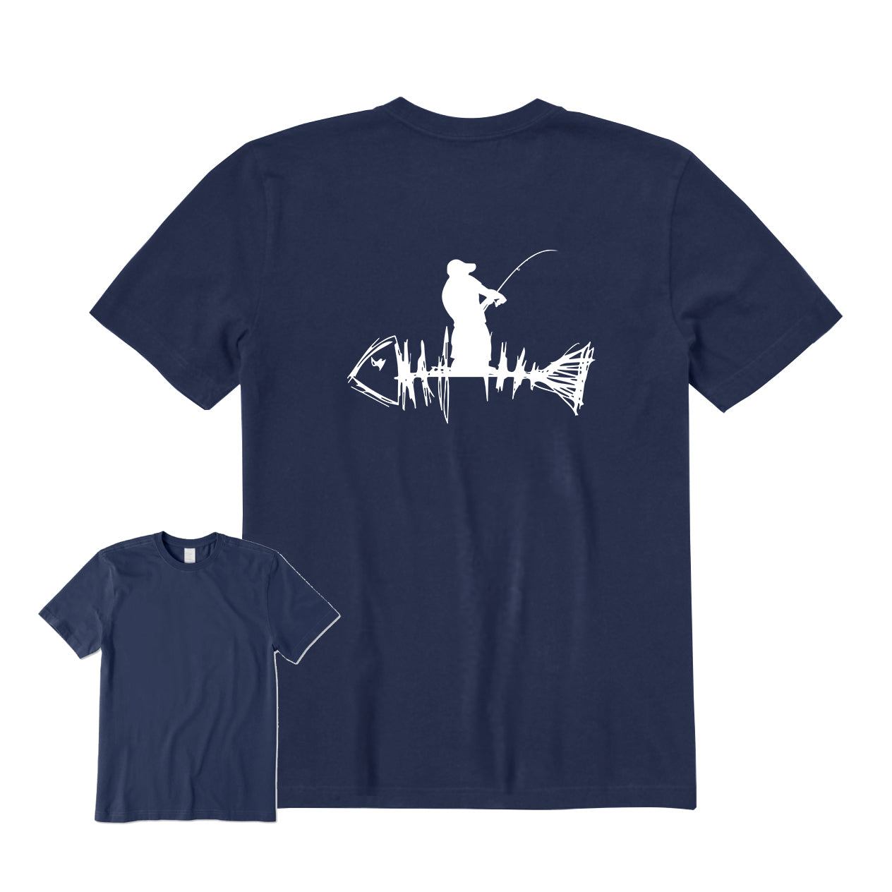 Fisherman Loves Fishing Back Graphic T-Shirt