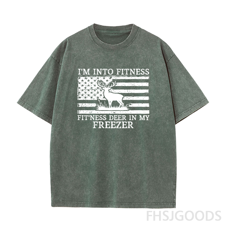 I'm Into Fitness Fitness Deer in My Freezer Unisex Distressed T-Shirt