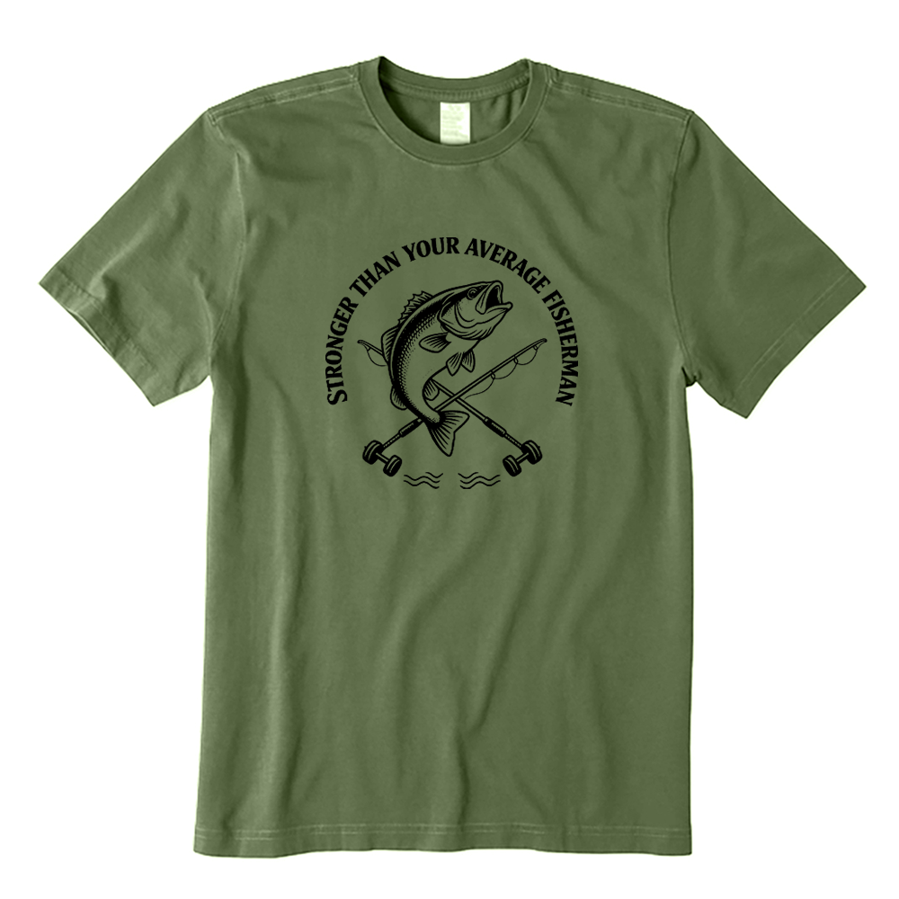 Stronger Than Your Average Fisherman Bass Fishing T-shirt