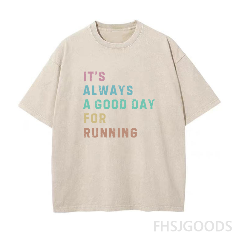 Its A Good Day for Running Unisex Distressed T-Shirt