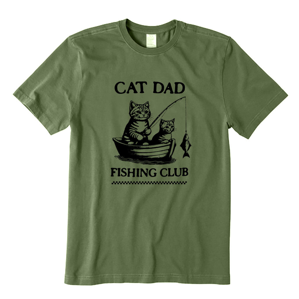 Cat Dad Fishing Club T-Shirt