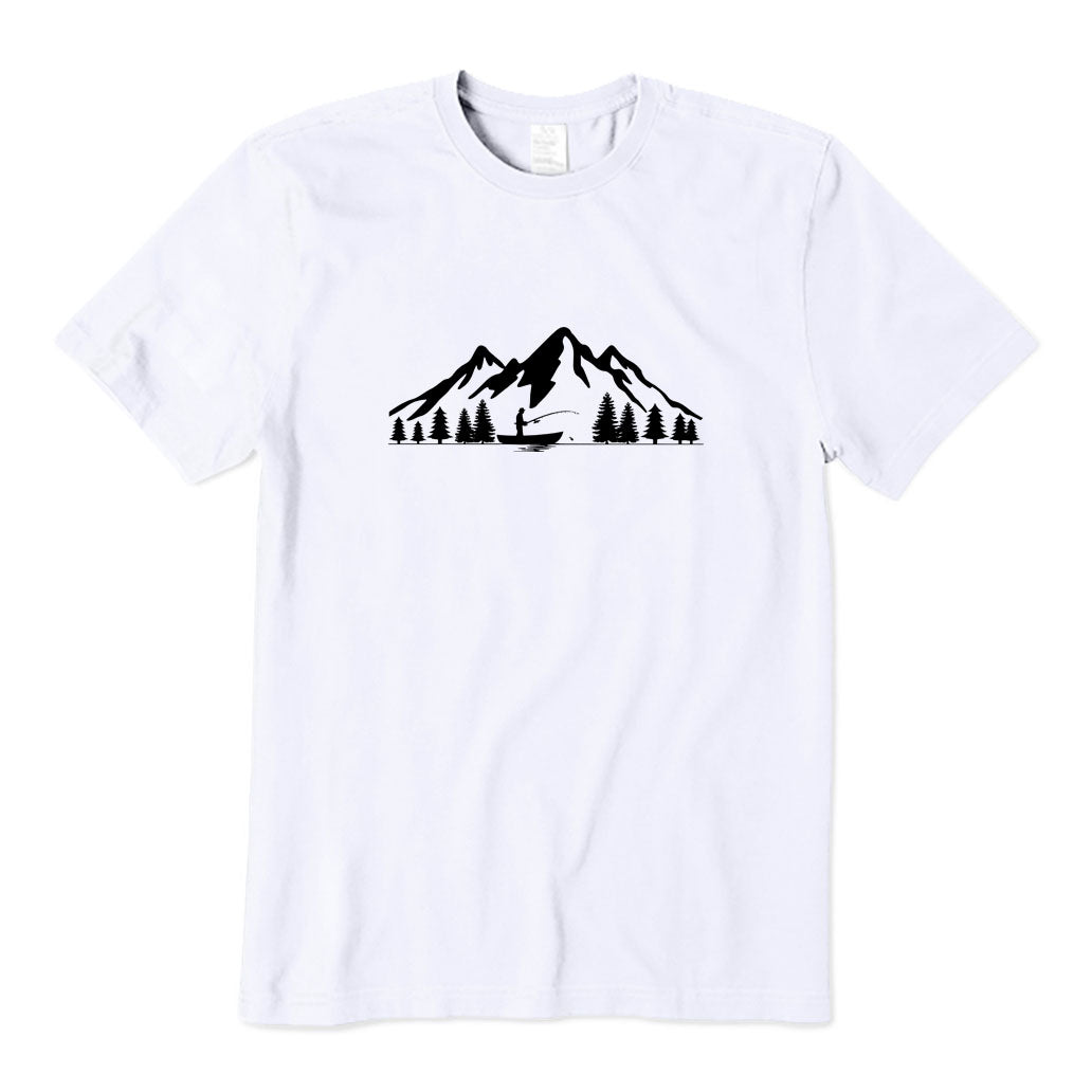 Fishing Landscape Mountain T-Shirt