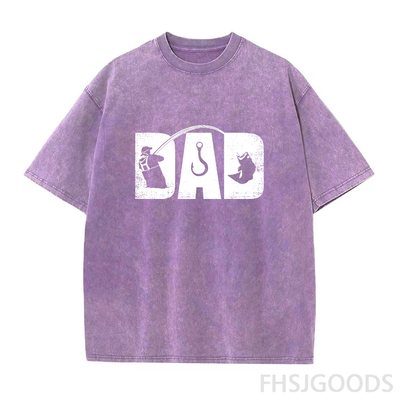 Fishing Dad Unisex Distressed T-Shirt