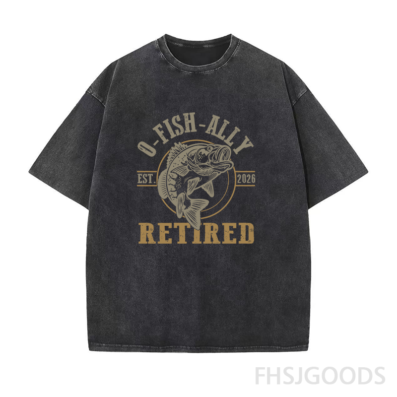 O Fish Ally Retired Est 2026 Fishing Unisex Distressed T-Shirt