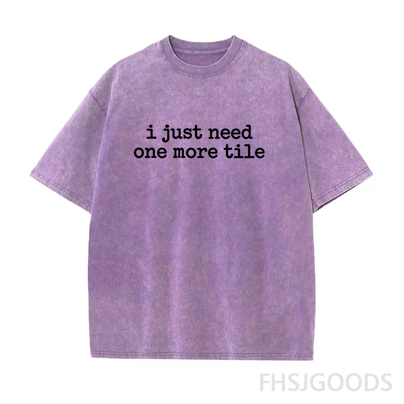 I Just Need One More Tile Mahjong Unisex Distressed T-Shirt