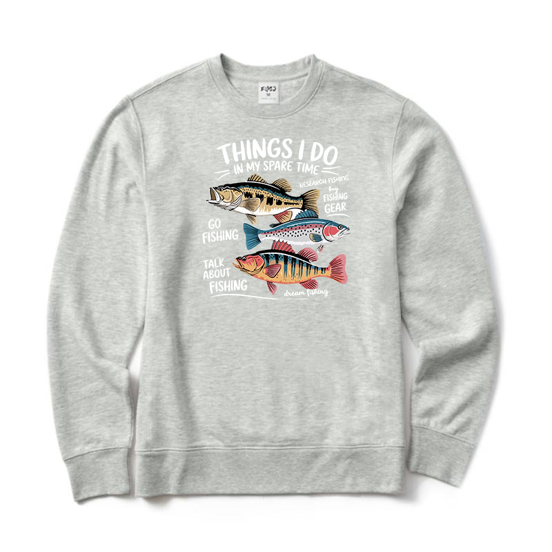 Fishing Things I Do In My Spare Time Crewneck Sweatshirt