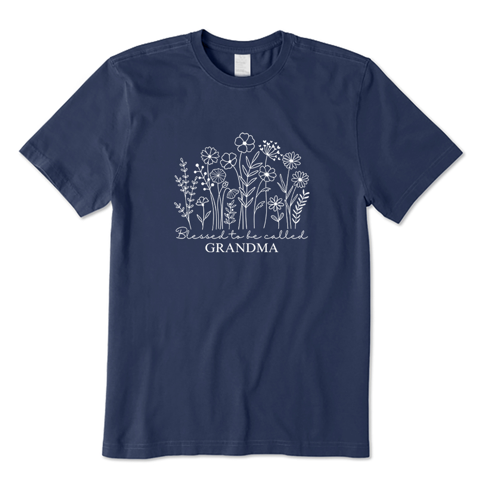 Blessed To Be Called Grandma Wildflower T-shirt