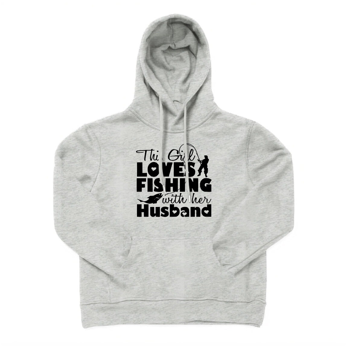 this girl love fishing with husband Hoodie