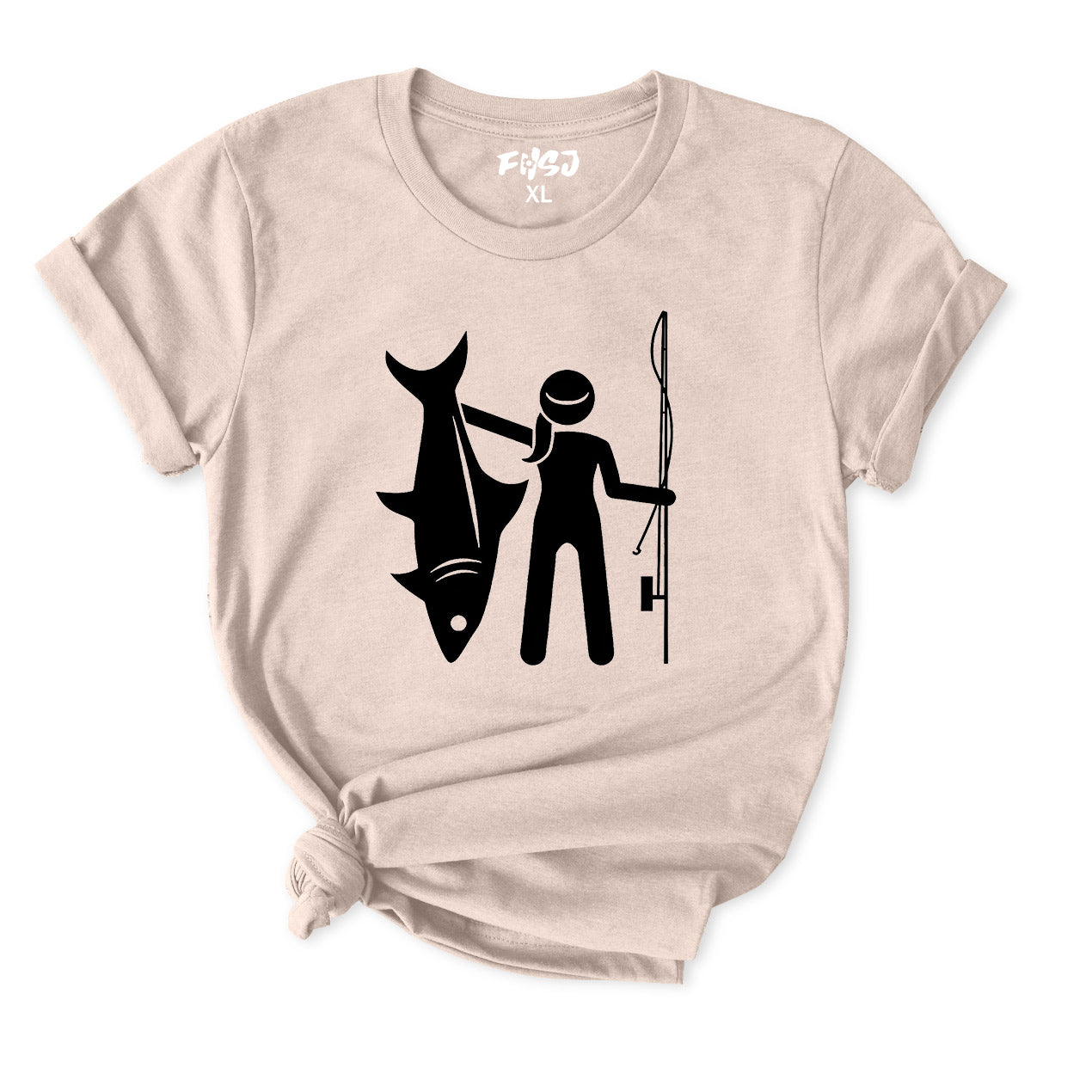 Girl Fishing T-Shirt for Women