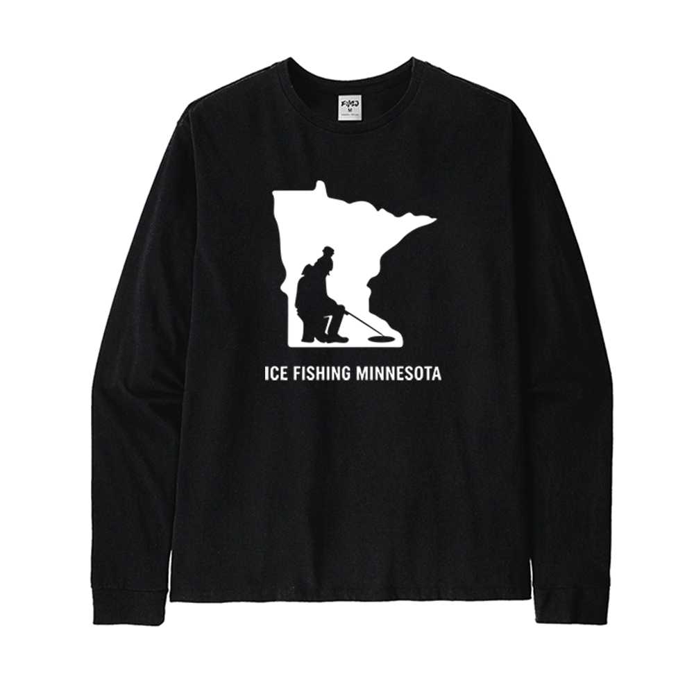 Ice Fishing Minnesota Long Sleeve T-Shirt