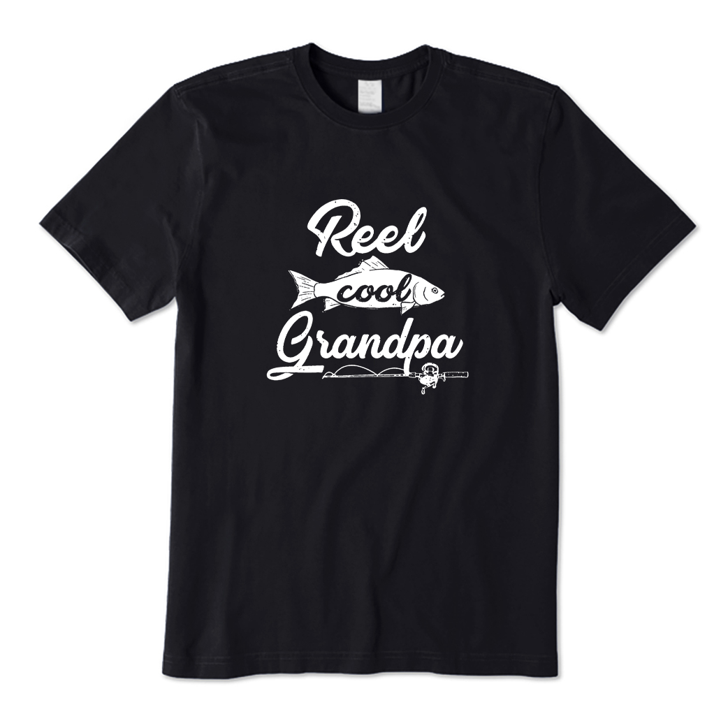 Reel Cool Grandpa Fish & Rod T-shirt