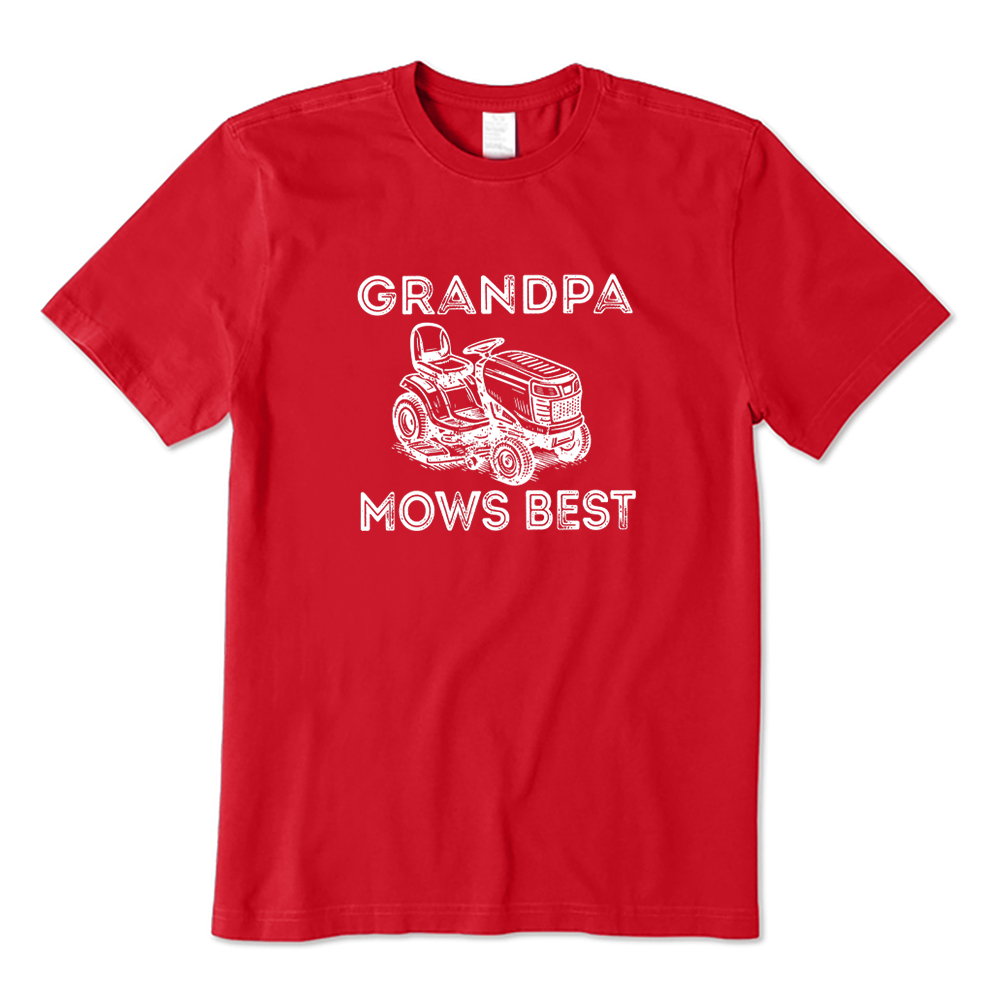 Retro Lawn Mower Grandpa Mows Best T-shirt