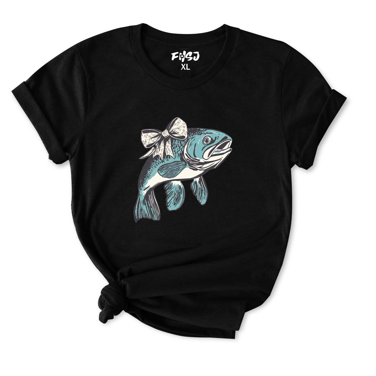 Trout with Coquette Bow T-Shirt for Women