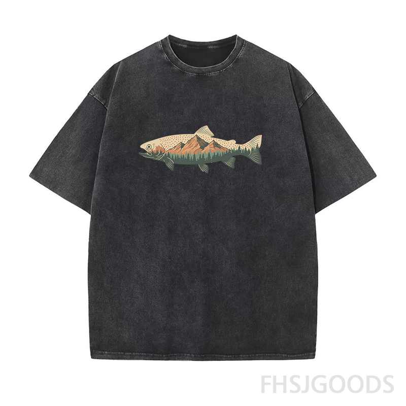 Vintage Fly Fishing Unisex Distressed T-Shirt