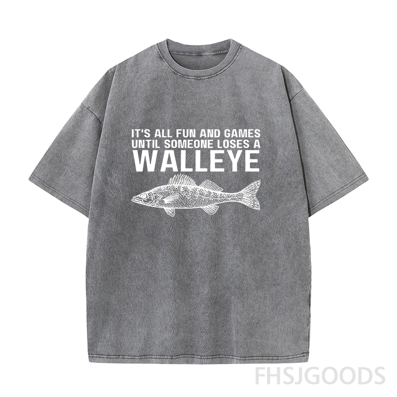 It's All Fun and Games Until Someone Loses A Walleye Unisex Distressed T-Shirt