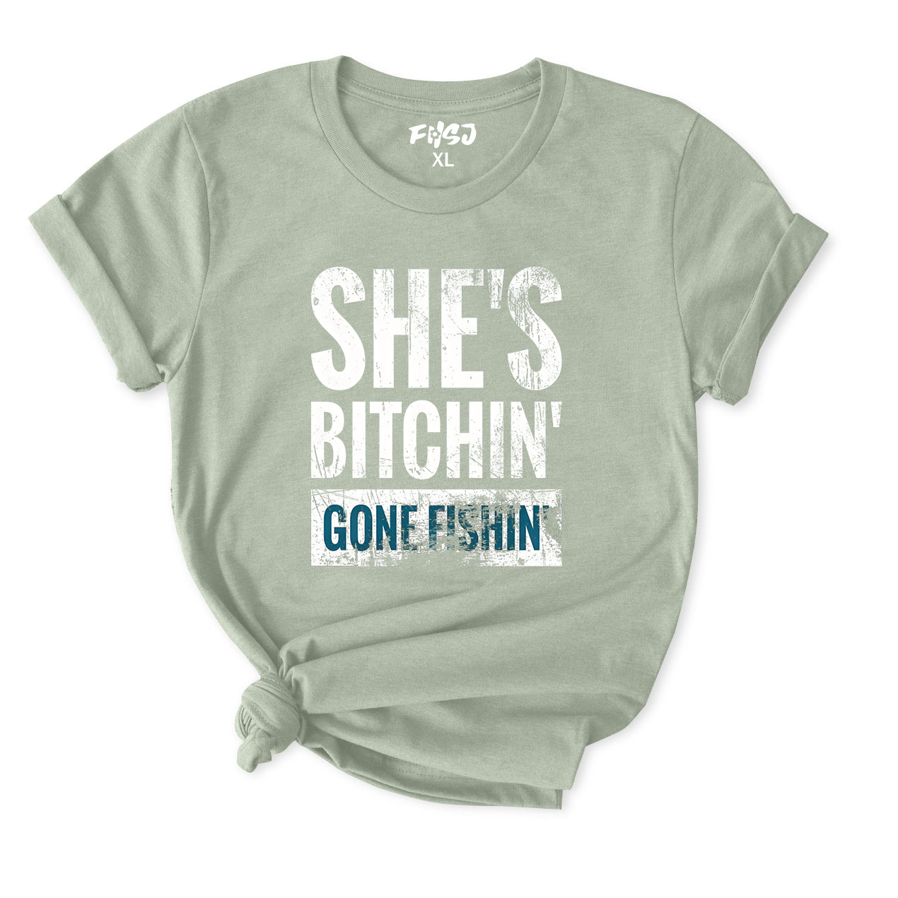 Shes Bitchin Gone Fishin T-Shirt for Women