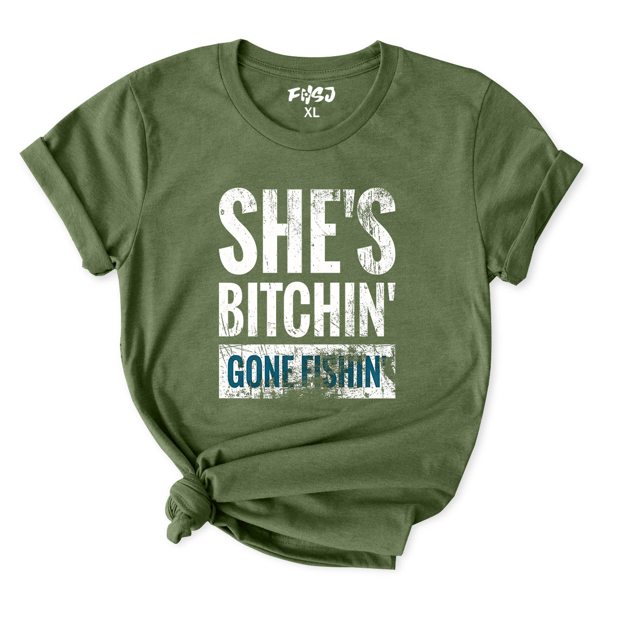 Shes Bitchin Gone Fishin T-Shirt for Women