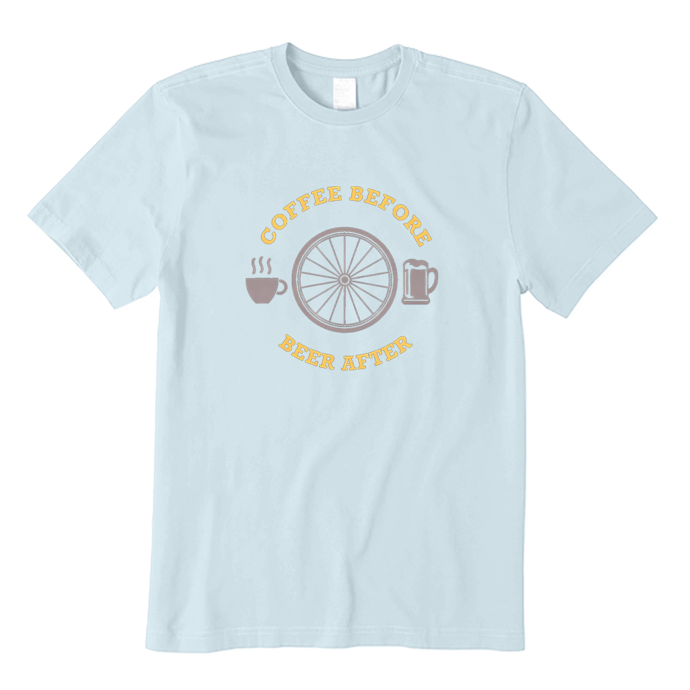Coffee Before Beer After Cyclist T-shirt