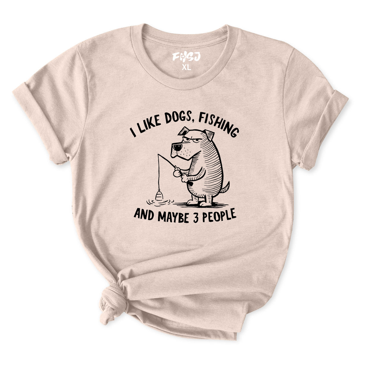Funny Dog Fishing T-Shirt for Women