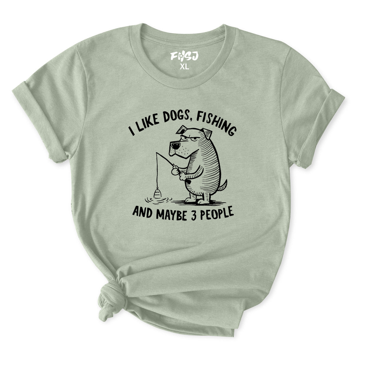 Funny Dog Fishing T-Shirt for Women