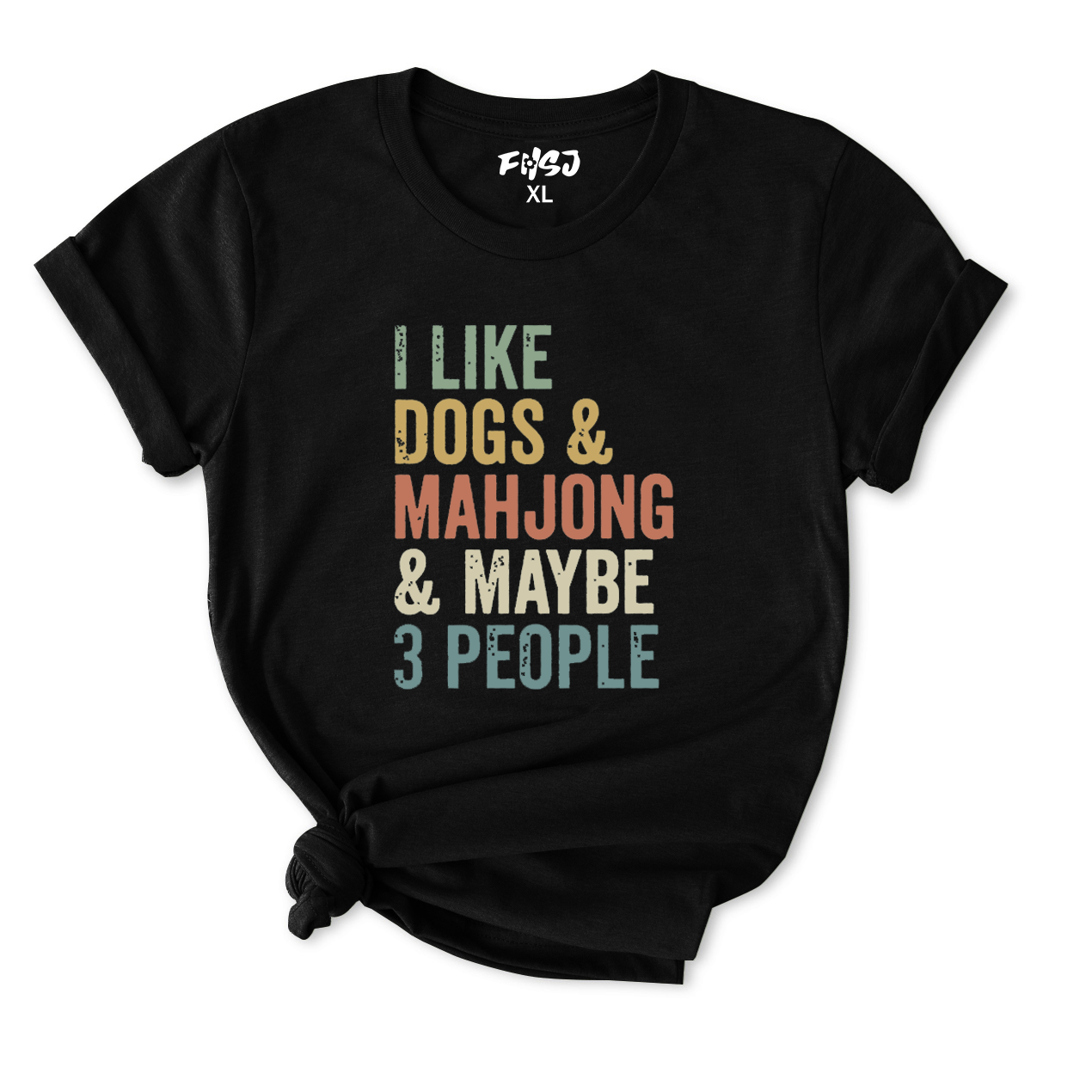 I Like Dogs & Mahjong & Maybe 3 People T-Shirt for Women