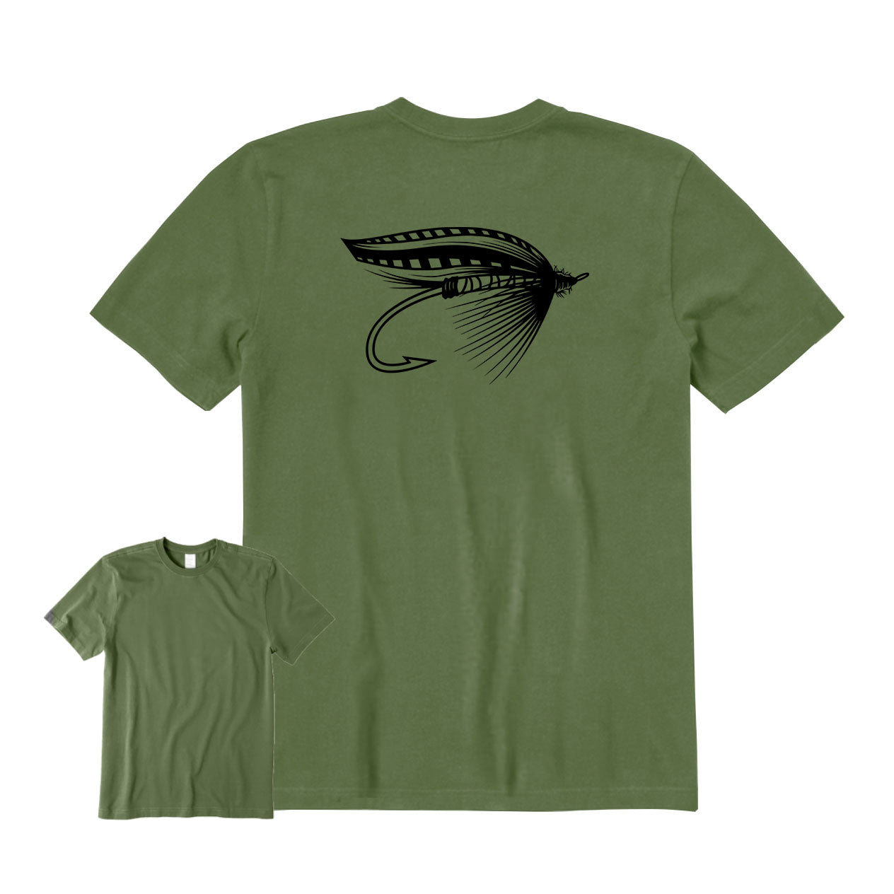 Fly Fishing Dry Fly Back Graphic T-Shirt