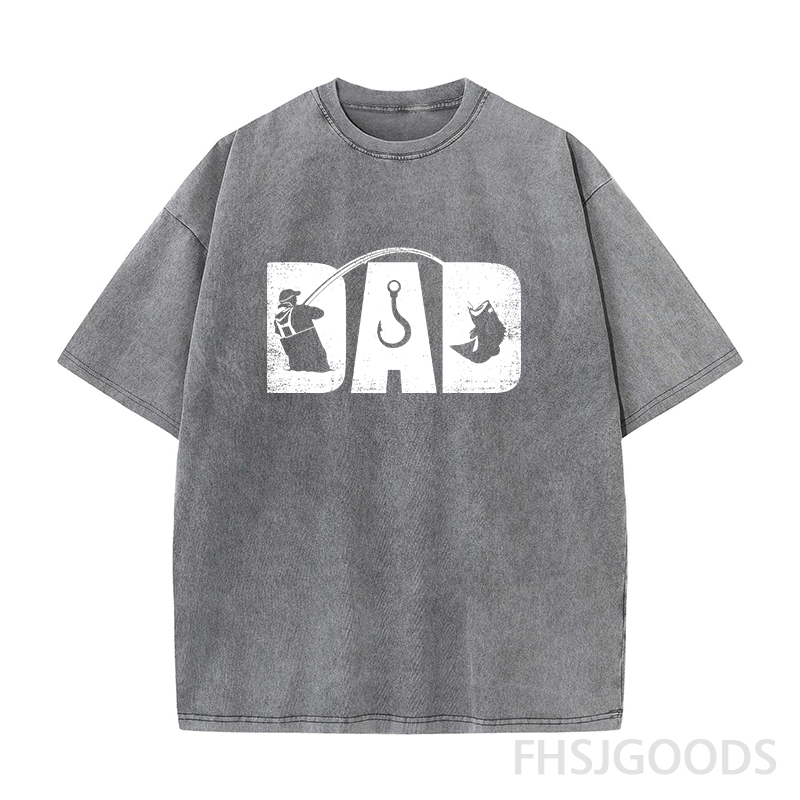 Fishing Dad Unisex Distressed T-Shirt
