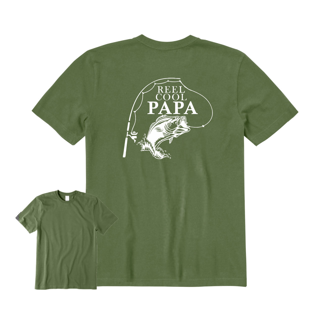 REEL COOL PAPA Back Graphic T-Shirt