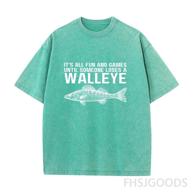It's All Fun and Games Until Someone Loses A Walleye Unisex Distressed T-Shirt