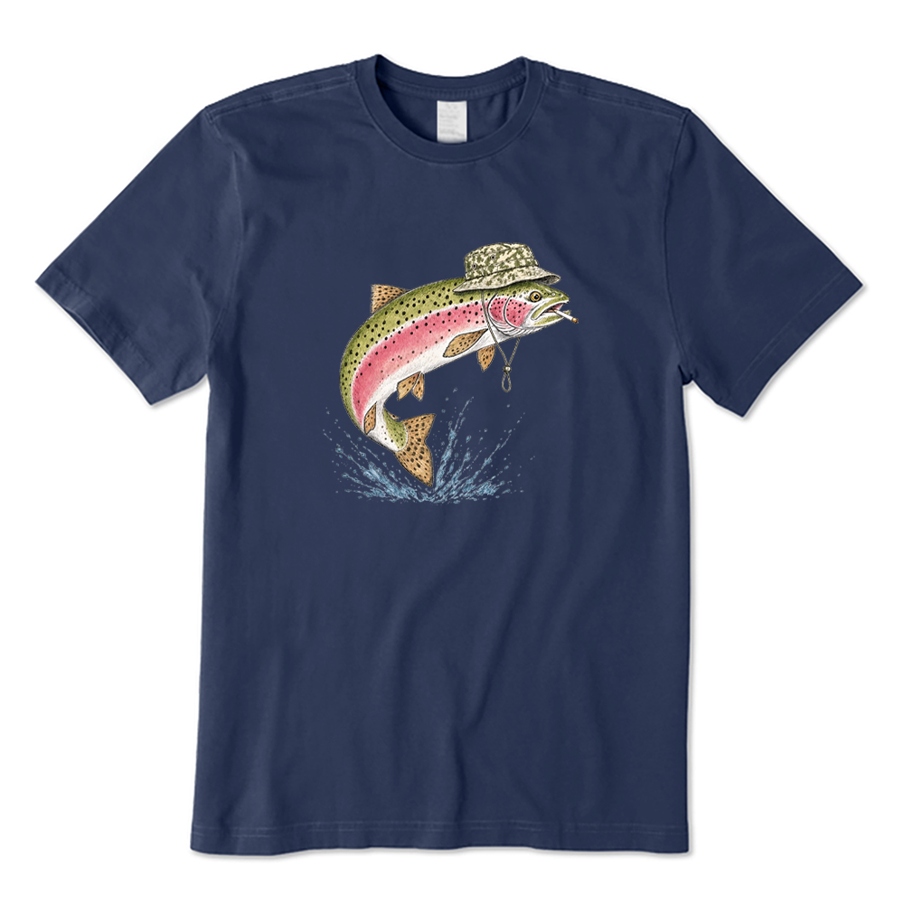 Rainbow Trout Smoking Cigarette T-Shirt