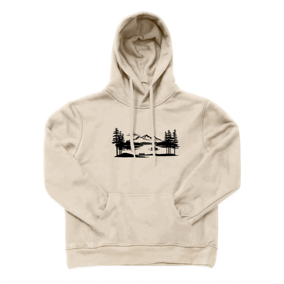 Fishing Lake Scene Hoodie