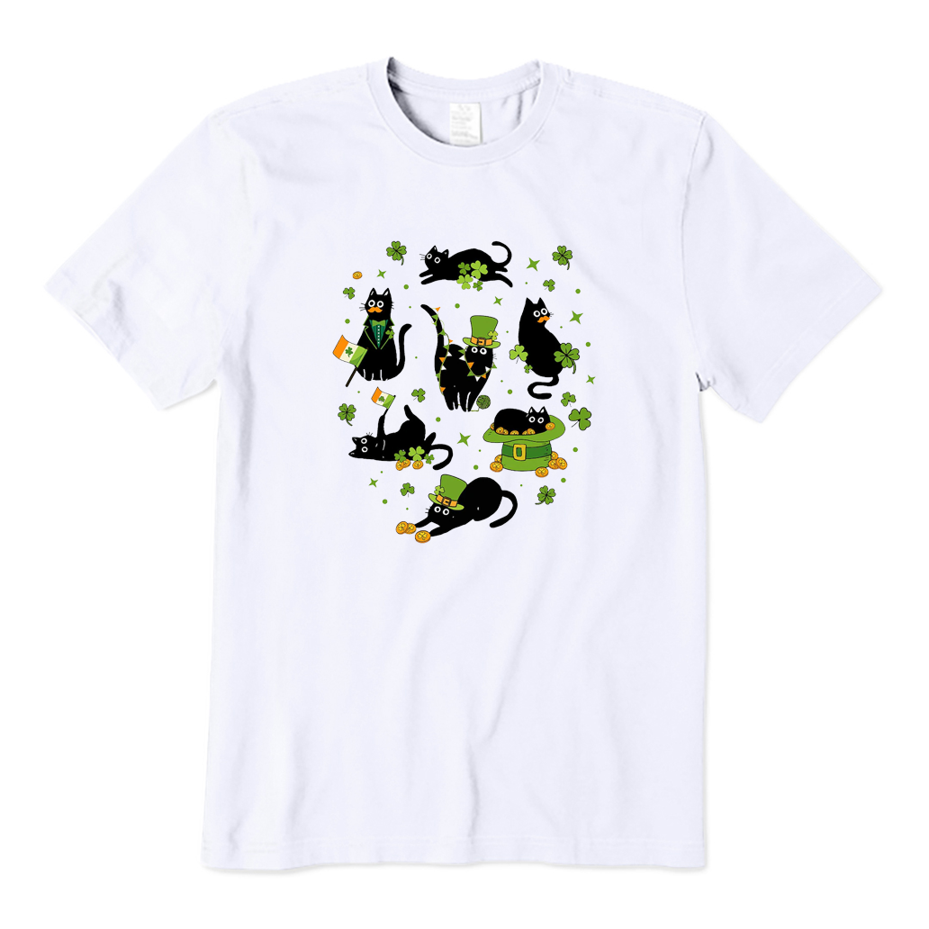 St. Patrick Black Cat  T-shirt