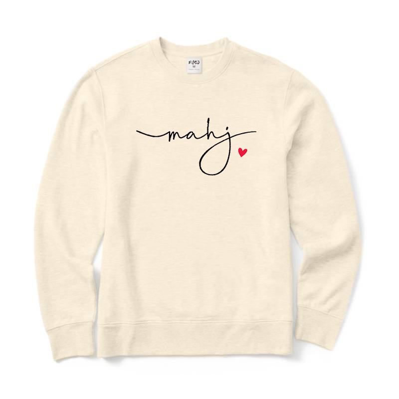 MahJong with Heart Crewneck Sweatshirt