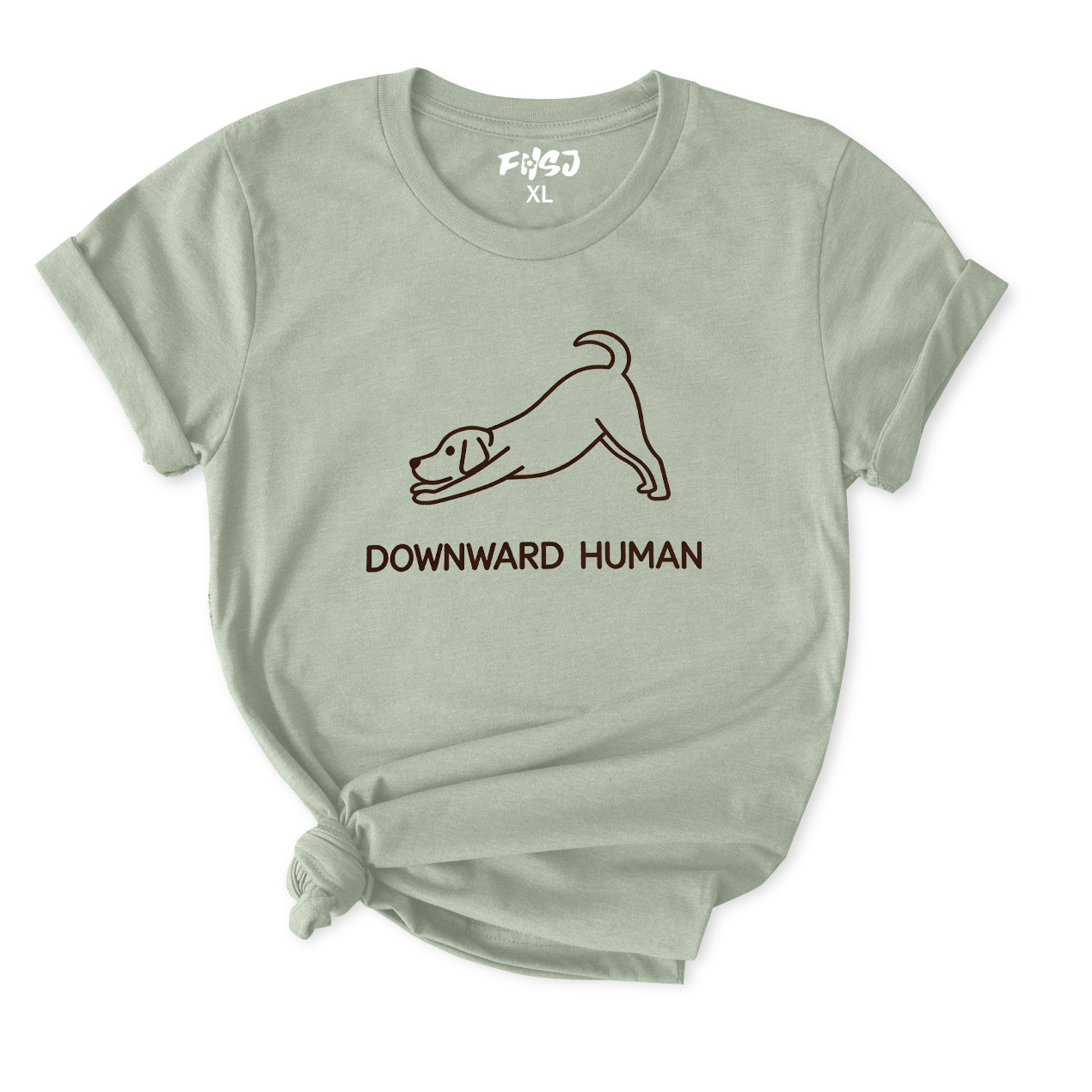 Downward Human Dog Yoga T-Shirt for Women