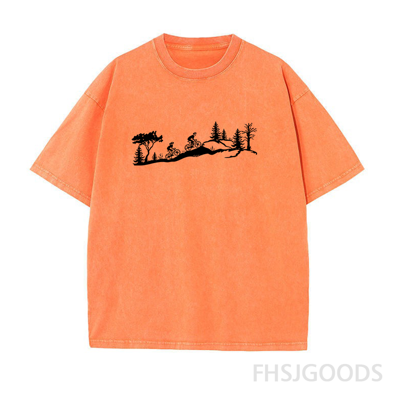 Mountain Biker Unisex Distressed T-Shirt