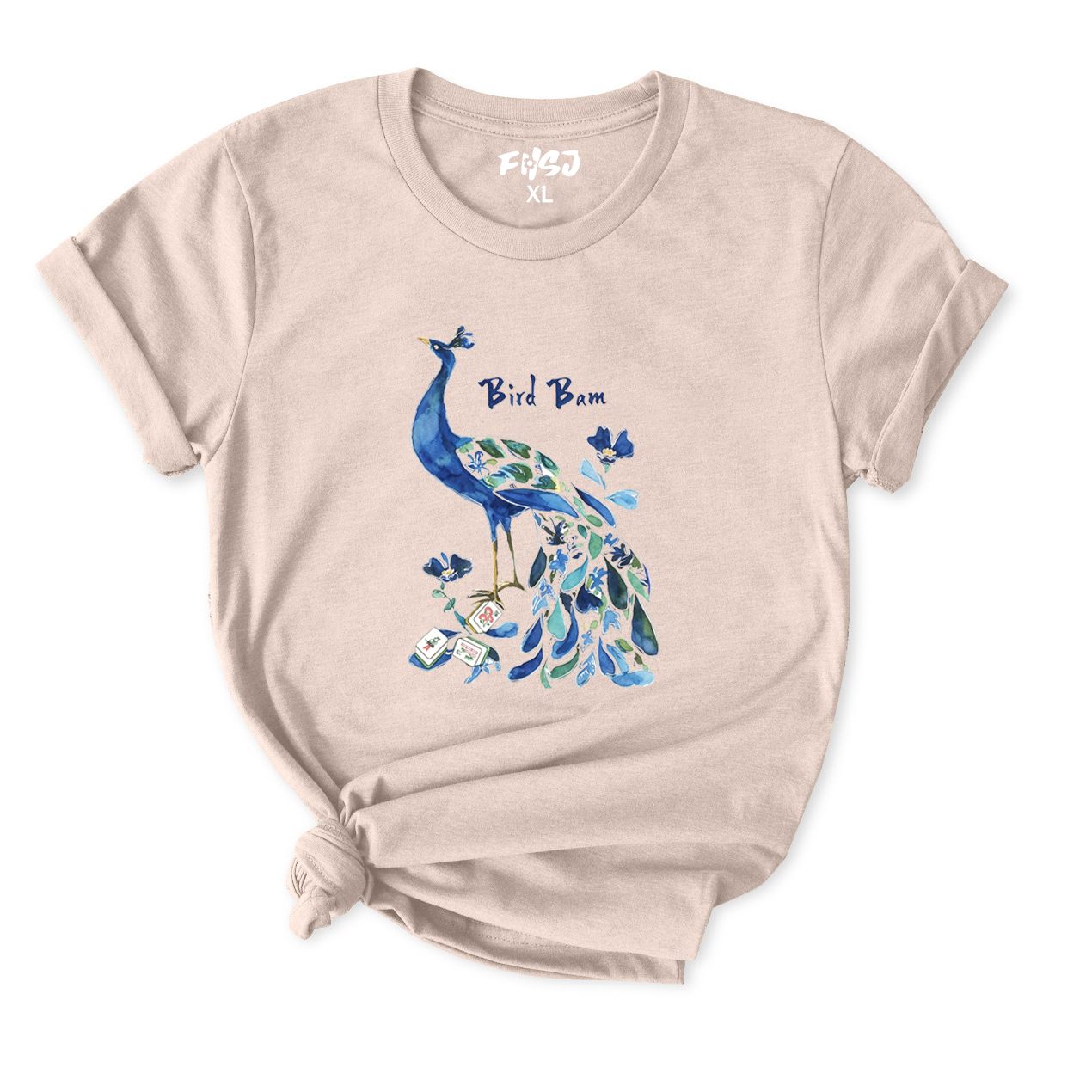 Bird Bam Mahjong Peacock T-Shirt for Women