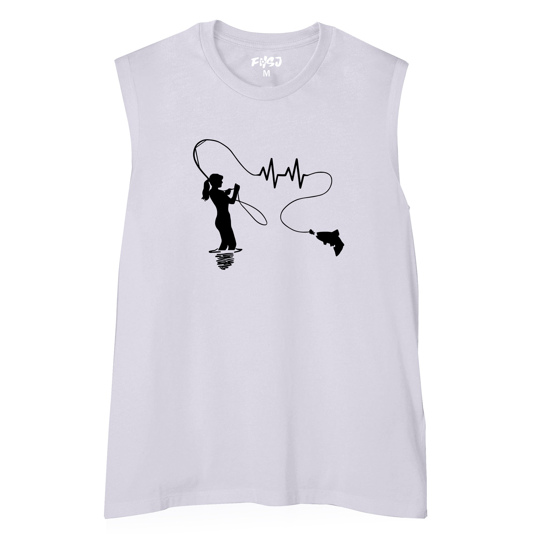 Women Girls Fish Too Salmon Tank Top