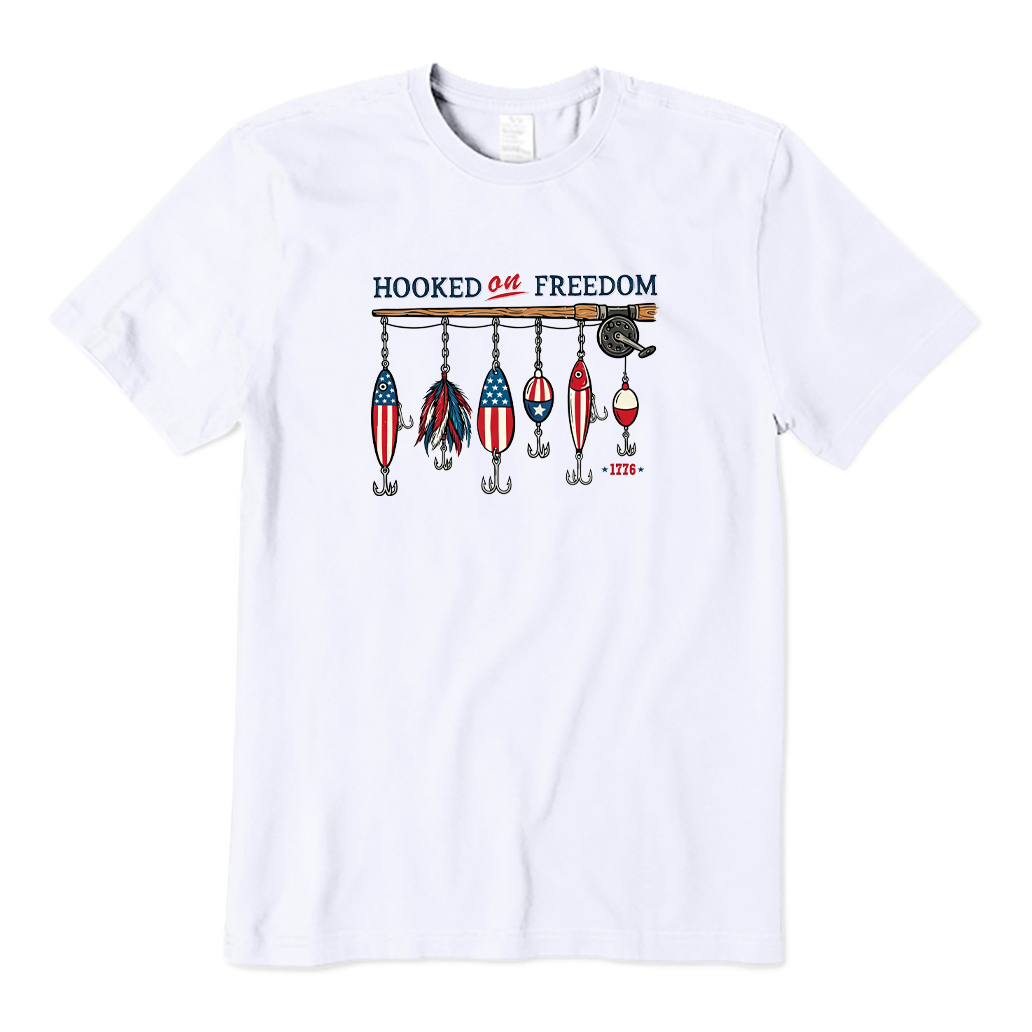 4th of July Fishing Lure T-shirt