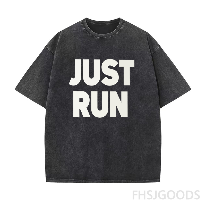 Just Run Unisex Distressed T-Shirt
