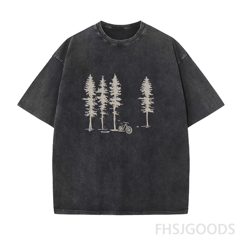 Mountain Bike Unisex Distressed T-Shirt