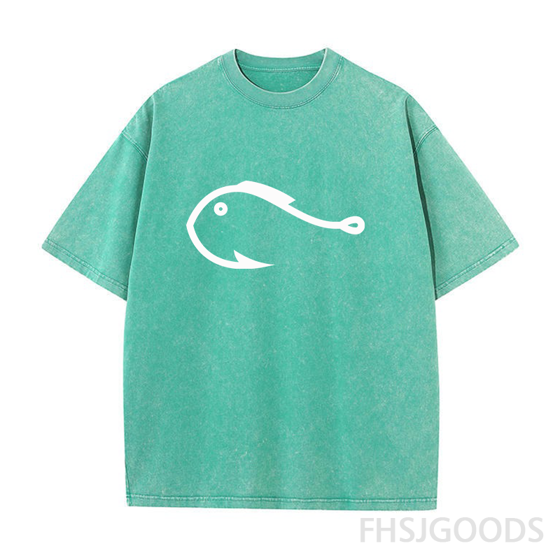 Fishing Hook Unisex Distressed T-Shirt