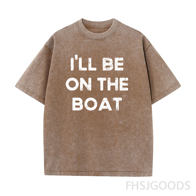 I'll Be on The Boat Unisex Distressed T-Shirt