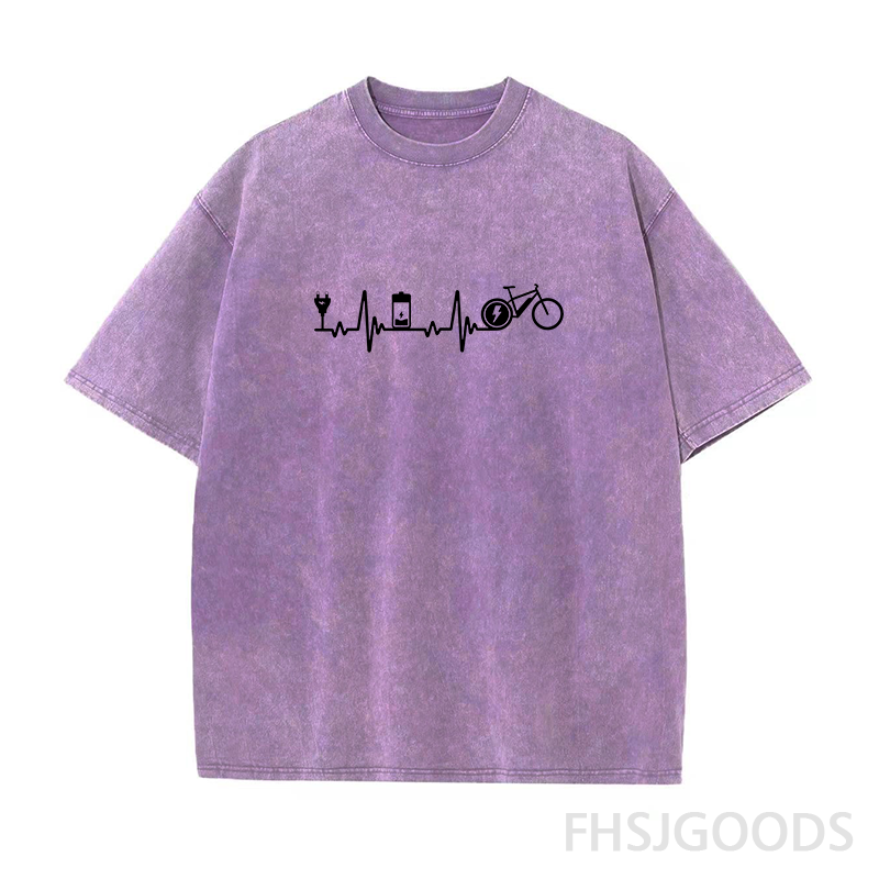 Heartbeat E-Bike Unisex Distressed T-Shirt