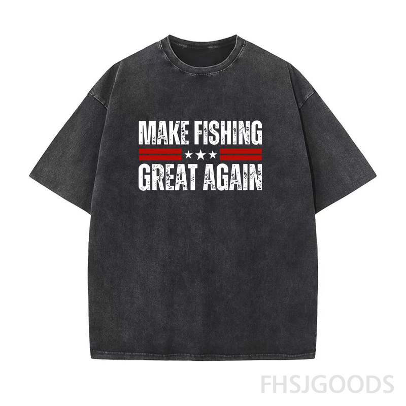 Make Fishing Great Again Unisex Distressed T-Shirt