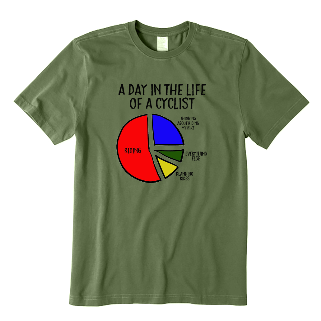 A Day in The Life of A Cyclist T-shirt