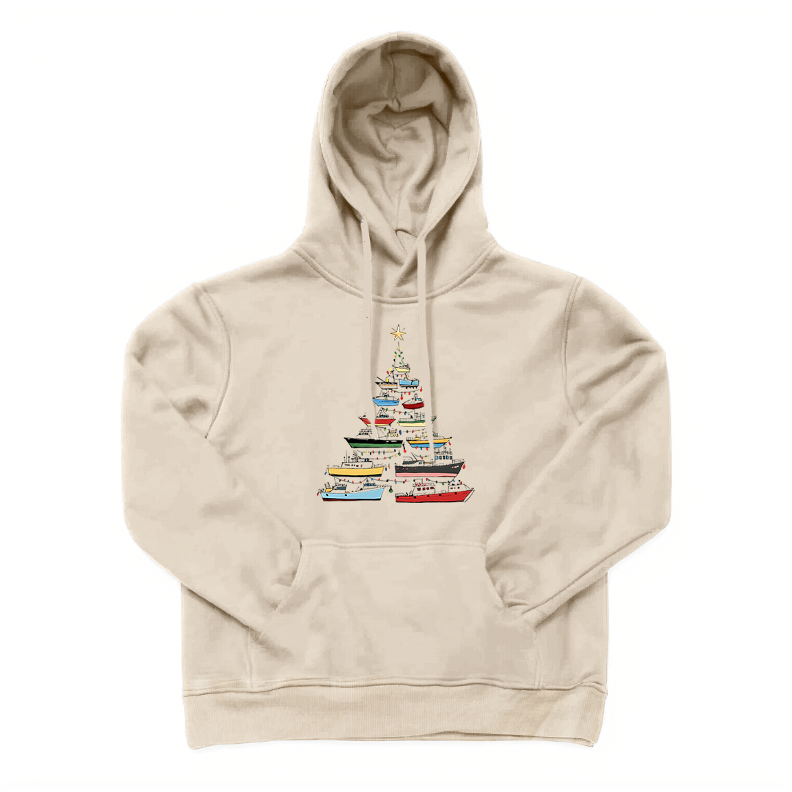 Boating Christmas Tree Hoodie