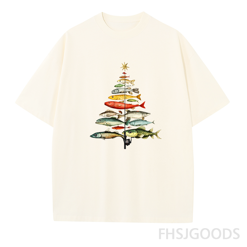 Fishing Christmas Tree Unisex T-Shirt