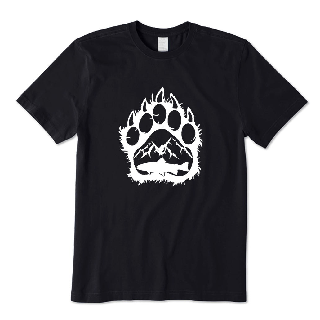 Fishing Landscape and Dog Paws T-Shirt