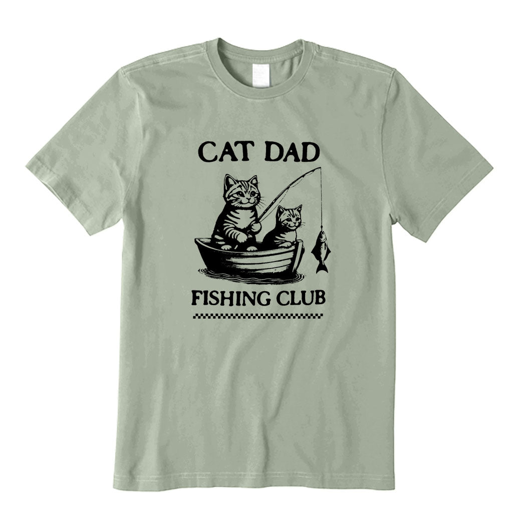 Cat Dad Fishing Club T-Shirt